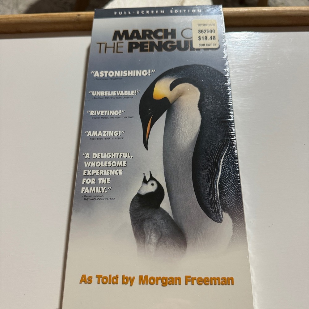 March of the Penguins Warner Bros DVD Morgan Freeman Documentary Sealed 2005 New